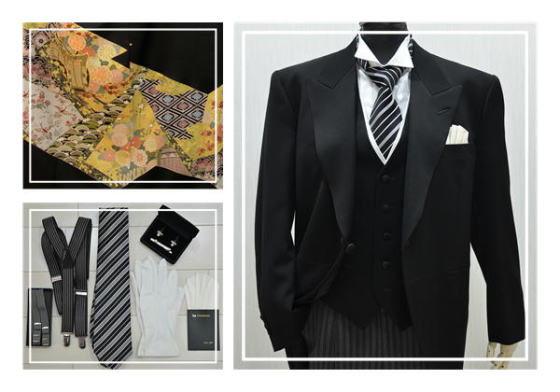 モーニングセットも承っております。留袖＋モーニング一式：￥55,000/￥66,000